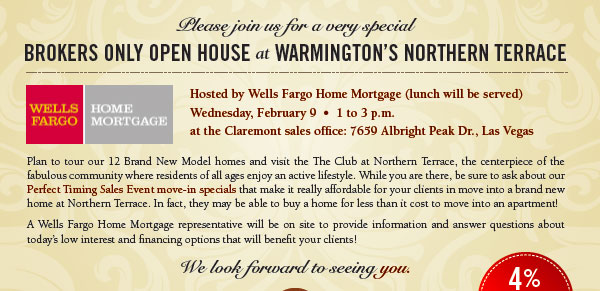 Please join us for a very special brokers only open house at Warmington's Northern Terrace